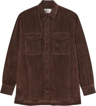 La Paz Overhemden, Heren, Bruin, S, Katoen, Aguiar Overshirt