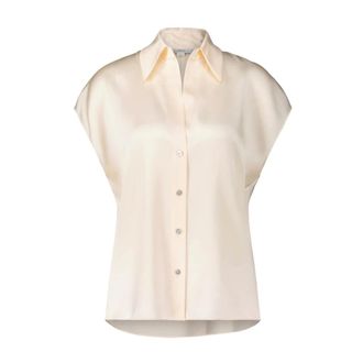Vince Dames, Blouses & Shirts, Beige, Maat: XS Zijde