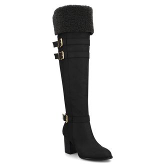 Journee Collection Womens Alyza Over-the-Knee Sherpa Boots