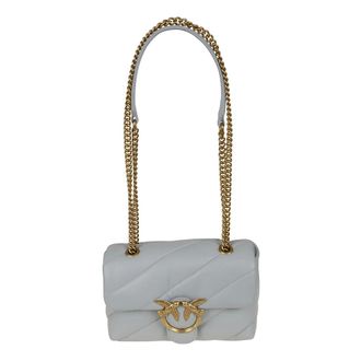 Pinko Shoulder Bags, female, Gray, Size: ONE SIZE Mini Love Puff Shoulder Bag