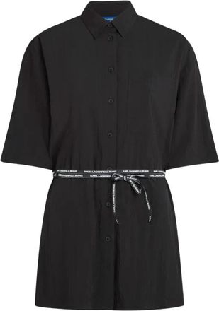 Karl Lagerfeld Relaxte Blouse - Dames - Overhemden - Zwart - L - Overhemden
