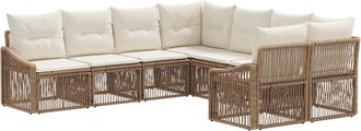 vidaXL Conjunto De Sof&aacute;s De Jard&iacute;n 8 Uds. 8-n&uacute;mero De Plazas Beige Vidaxl