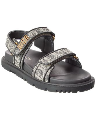 Dior Dioract Canvas & Leather Sandal