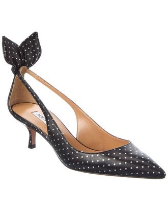Aquazzura Bow Tie 50 Leather Slingback Pump