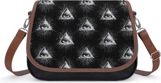 Generic Illuminati Triangle Eye Fashion Womens Crossbody Bags Novelty Handbag Shoulder Bag Purse