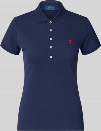 Polo Ralph Lauren Regular Fit Poloshirt aus Baumwoll-Mix Modell JULIE in Marine, Gr&ouml;&szlig;e XXL