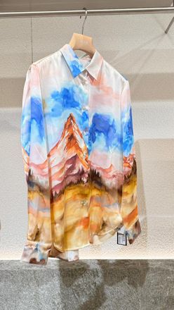 Sleep No More Blu Zermatt Shirt In Silk