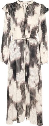 Inwear Bloemen lange jurk met V-hals - Dames - Casual kleedjes - Veelkleurig - L - Polyester - Kleedjes