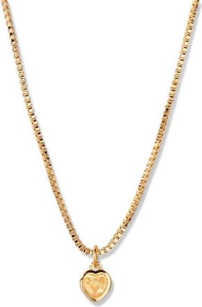 Brook & York Mackenzie Birthstone Heart Pendant Necklace in Gold/November at Nordstrom