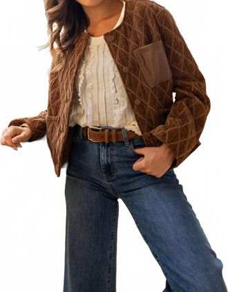 Choklate Paris Anouk Quilted Jacket In Brown