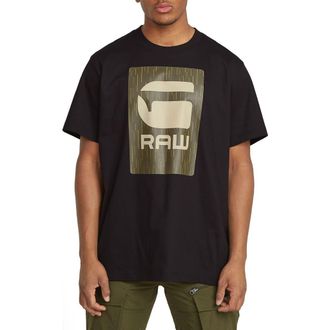 G-Star Burger Box Rain Loose Organic Cotton Graphic T-Shirt in Dark Black at Nordstrom, Size Medium