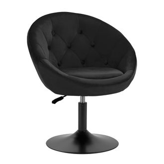 OEM Sill&oacute;n Giratorio 4rico Qs-bl12b De Terciopelo Negro