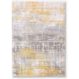 Louis De Poortere DESIGN A STRISCE - TAPPETO ASTRATTO ATLANTIC - Prodotto in Belgio - Tessuto piatto jacquard meccanico - Rifinito a mano - Antiscivolo naturale