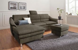 Sit&more Ecksofa »Cardoso L-Form« mit Federkern, wahlweise mit Bettfunktion