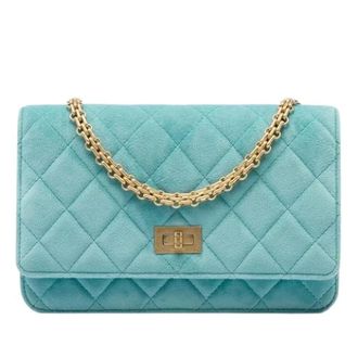 Chanel Pre-owned Wallet on Chain - Dames - Pre-owned - Blauw - Maat: ONE Size