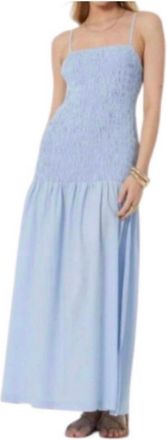 Young Fabulous & Broke Christine Smocked Maxi Dress In Cornflower