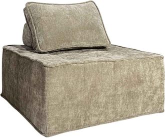 Oviala Sill&oacute;n de tela para sof&aacute; modular con coj&iacute;n topo
