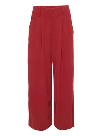 Alice & Olivia Plooibroek met wijde pijpen - Rood