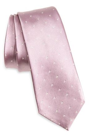 Tom Ford Polka Dot Mulberry Silk Satin Tie in Pink Rose at Nordstrom
