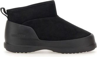 Moon Boot Zwarte Su&egrave;de Bontgevoerde Winterlaarzen - Heren - Winterlaarzen - Zwart - 46 EU - Su&egrave;de - Schoenen