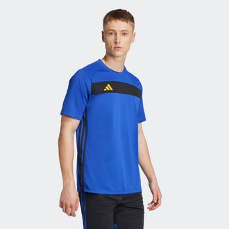 adidas Fussballtrikot ADIDAS PERFORMANCE TIRO ES JSY, Herren, Gr. XXL, gelb (semi lucid blau, schwarz, crew gelb), Obermaterial: 100% Polyester, Rundhals, Tr