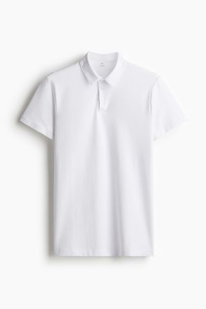 H&M Poloshirt in Slim Fit - Weiss