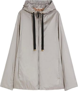 Max Mara Light Grey Cube Jacket Waterproof