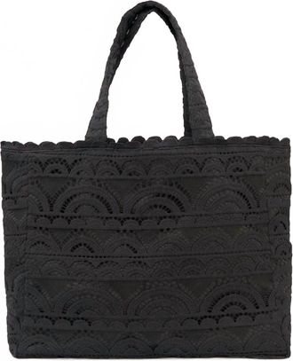 PQ Swim Womens Noah Lace Tote Bag In Midnight