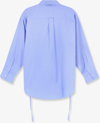 Aspesi Womens Cotton Overshirt Blue Shirt