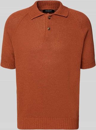 Gran Sasso Regular Fit Poloshirt aus Baumwoll-Kaschmir-Mix mit Knopfleiste in Rostrot, Gr&ouml;&szlig;e 54