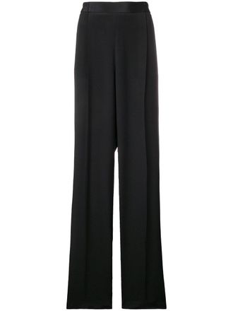 Stella McCartney high-waist flared trousers - women - Silk - 34 - Black