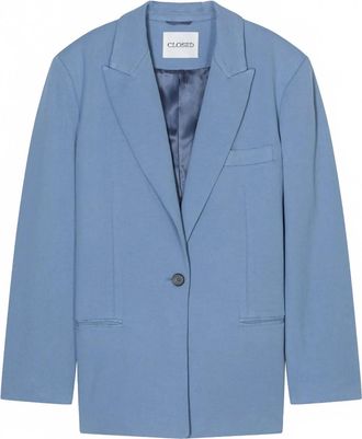 Closed Womens Contemporary Blazer In Stone Blue