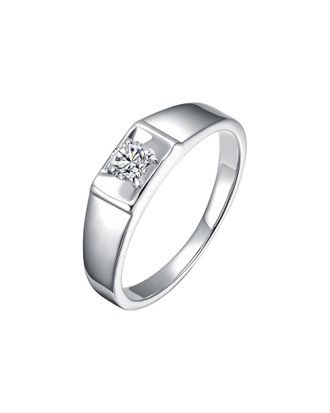 Rachel Glauber Plated Cz Engagement Ring