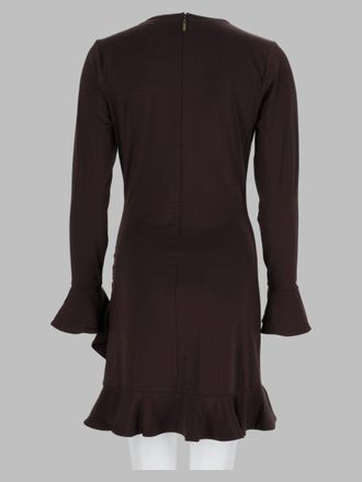 Michael Michael Kors Ruched Mini Dress - Brown