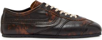 Dries Van Noten Dustin Panelled Leather Sneakers - Tan - 37 (IT37 / UK4)