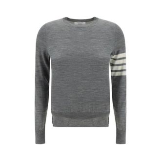 Thom Browne Dames, Truien, Grijs, Maat: 2XS Wol