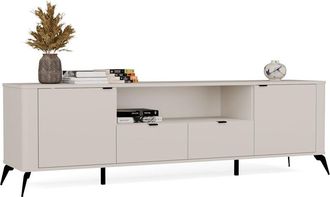 Topeshop Cordoba Mueble Tv 2d2s, Cachemire Beige, Mueble Tv, 2 Cajones, Para Sal&oacute;n