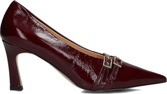 Notre-V Schoenen, Dames, Bruin, 41 EU, Wol, Rode elegante puntige neus hakken