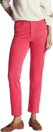 Boden High Waist Corduroy Slim Straight Leg Jeans in Cherry Blush at Nordstrom, Size 10