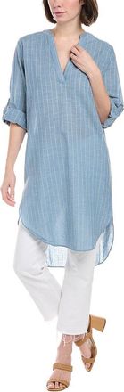 Rain + Rose Woven Linen-Blend Shirtdress