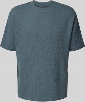 Mc Neal T-Shirt mit geripptem Rundhalsausschnitt in Petrol, Gr&ouml;&szlig;e XXL