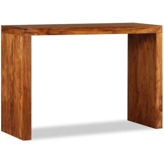 vidaXL Mesa consola Madera s&oacute;lida con acabado miel 110x40x76 cm Vidaxl
