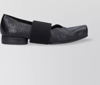 Uma Wang square toe textured finish ballerina shoes