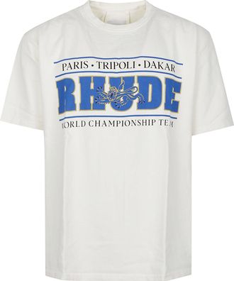 Rhude Chrono Racing Graphic Cotton T-Shirt