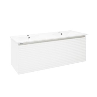 Puma Naturel Mueble De Ba&ntilde;o Con Lavabo Naturel Savona 118x43x44,8 Cm, Blanco Brillante (savona120bi)