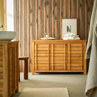 Tikamoon Mueble de almacenaje de teca maciza, 125 cm