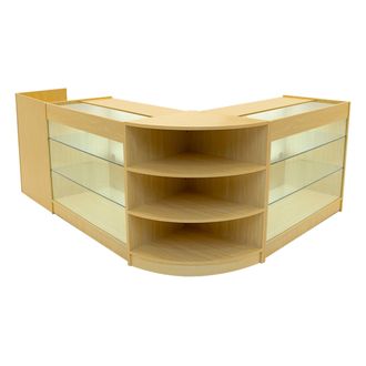 MonsterShop Astro LED Shop Counter Set LM60, TB60 & 2 x K1200 - Maple in Beige
