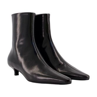 Toteme Womens Polished Calfskin Boot Black
