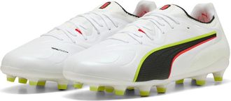 Puma Mens King Ultimate Launch Adults Firm Ground Football Boots White/Red 11 UK