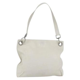 Loewe Pre-owned Shoulder Bags, female, White, Size: ONE SIZE Pre-owned Leather Shoulder Bag